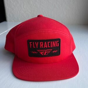 Classic Fly Racing 5 Panel Red Snapback One Size Genuine Apparel Hat